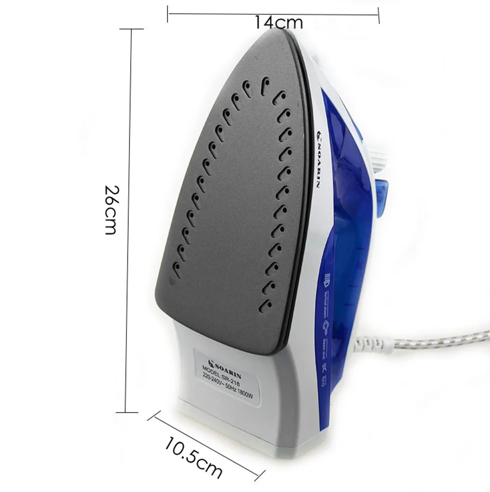 1800w Steam Iron Handheld Multifunction Adjustable Portable Household Teflon Soleplate Electric For Clothes | Бытовая техника