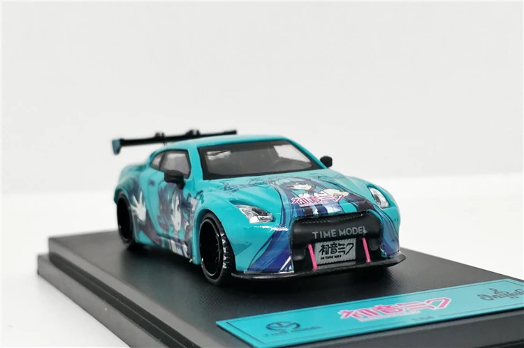 Модель времени 1/64 Nissan Skyline GT-R R35 японская Гора Фудзи сакула Хацунэ Мику литья под давлением модель автомобиля
