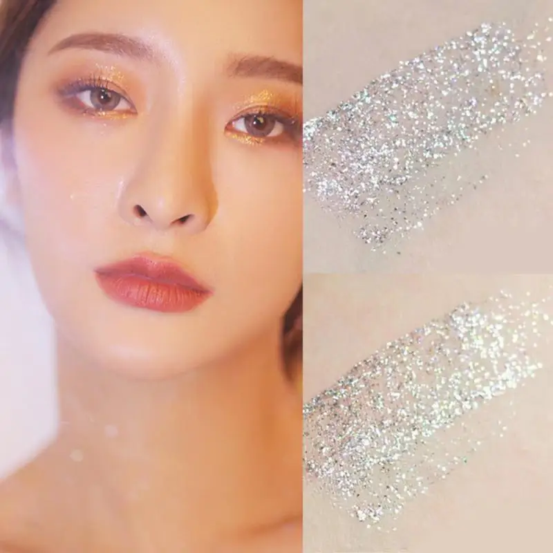 Новинка жидкие тени для век серебристого розового и золотого цвета блестящие