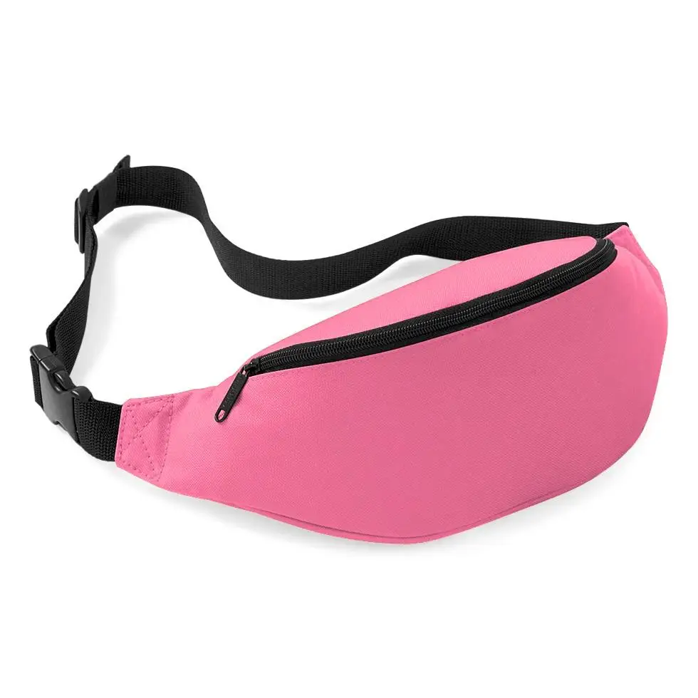 

Women's Waist Bag Oxford cloth belt bag Fashion Fanny Pack Travel Phone Money Holder pink Waterproof