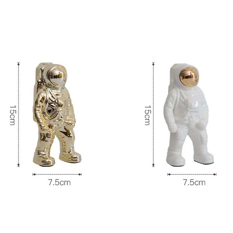 

Nordic Style Astronaut Vase Decoration Sculpture Ceramic Creative Home Living Room Study Children's Room Soft Desktop Decoration