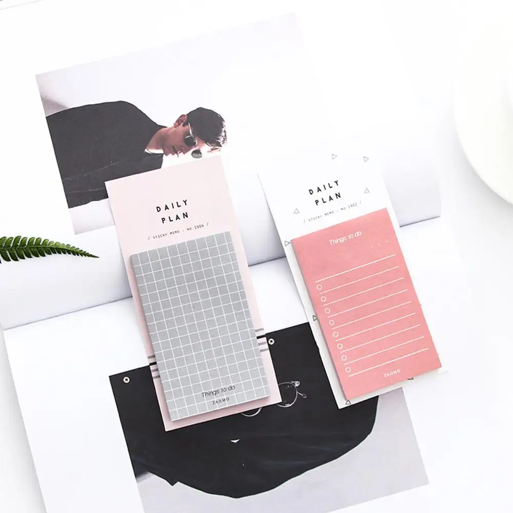 

1pc 50 Sheets To Do List Check List Sticky Notes Memo Pad Notepad School Office Supplies Stationery ins Stickers Notes
