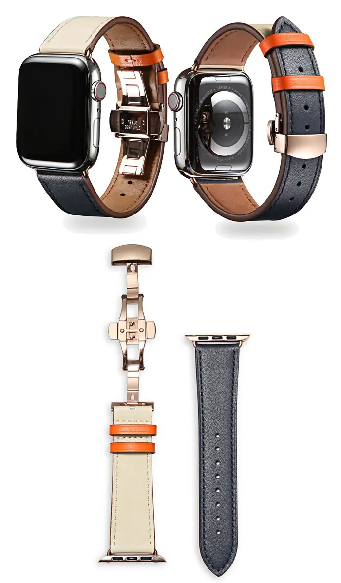 Бабочка Туфли с ремешком и пряжкой для наручных часов Iwatch, 4/3/2/1 ремешок для наручных часов Apple Watch, версии 3, 4 года группа 44 мм 40 мм, 42 мм, 38 мм, версия ремень из натуральной кожи браслет