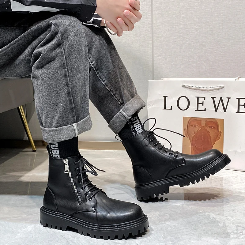 

British Style Party Light New 2021 Personality Designer Men's Shoes Casual Leather For Men Fashion Comfortable Tourism