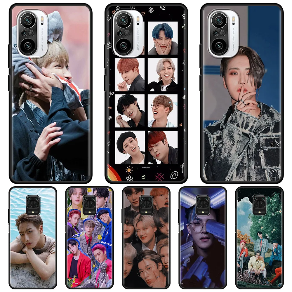 

Ateez Hongjoong Seonghwa Silicone Case For Xiaomi Redmi Note 9S 9 8 Pro 9C 7 8T 8 10 9A 7A K40 4G 8A Back Phone Cover Soft Capa