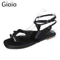 gioio women rome style purple flat keel sandals womens shoes fashion plus size shoe summer beach style female sandal