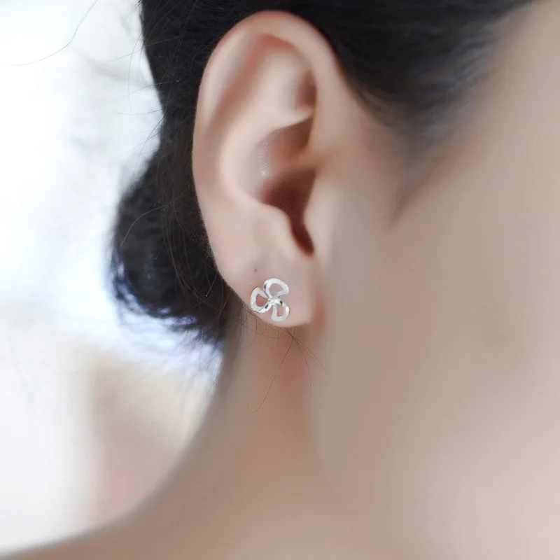 

925 Sterling Silver Cubic Zirconia Stud Earrings For Women Jewelry 2019