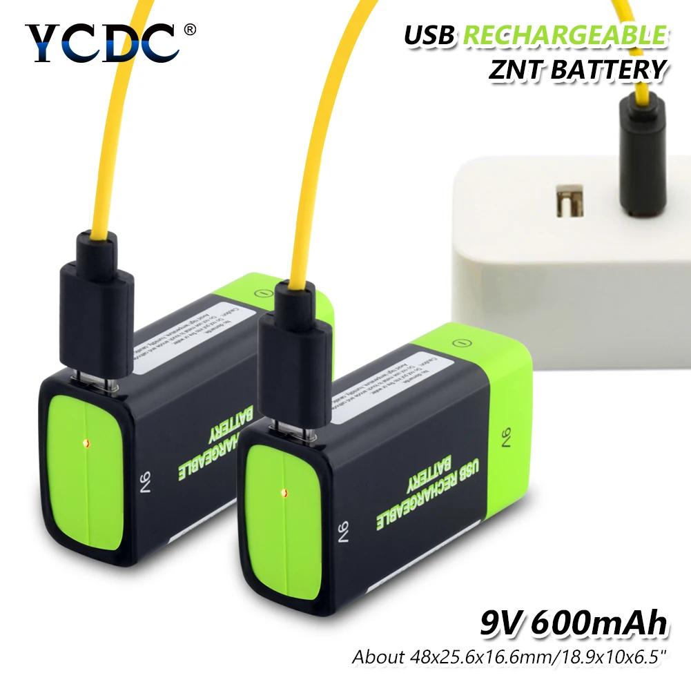 9V 600mAh литий полимерный аккумулятор USB Кабель настенное зарядное устройство