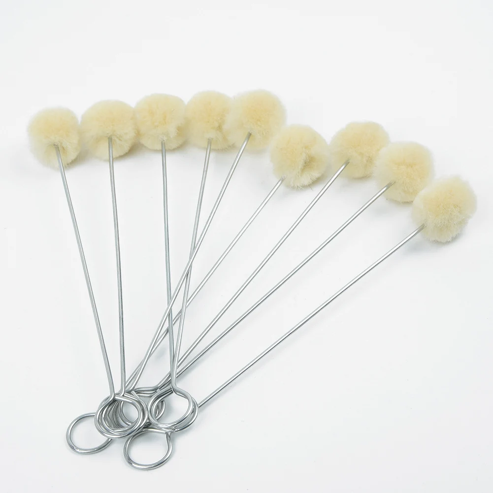 100*Leather Craft Wool Leather Dye Dauber Finish Applicator Kit Tools DIY Tool Accessory Assisted Dyeing Ball Brush | Дом и сад