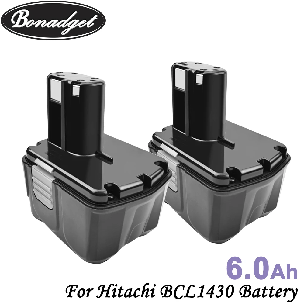 Bonadget BCL1430 2 шт 14 4 V 6000mAh литий ионный аккумулятор для Hitachi CJ14DL DH14DL EBL1430 BCL1415 батарея