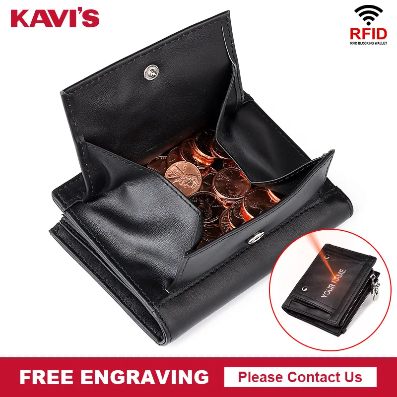 

Кошелек мужской из натуральной воловьей кожи с RFID-защитой и бесплатной гравировкой