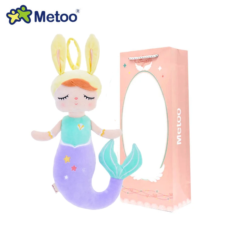913-10 Кукла Metoo, плюшевые игрушки для девочек, милые Мультяшные фрукты, кролик Анжела, мягкие животные для детей, оригинальная коробка - Цвет: 913-10