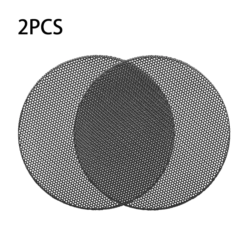 

2Pcs Speaker Conversion Net Cover Car Audio- Decorative Circle Metal Mesh Grille