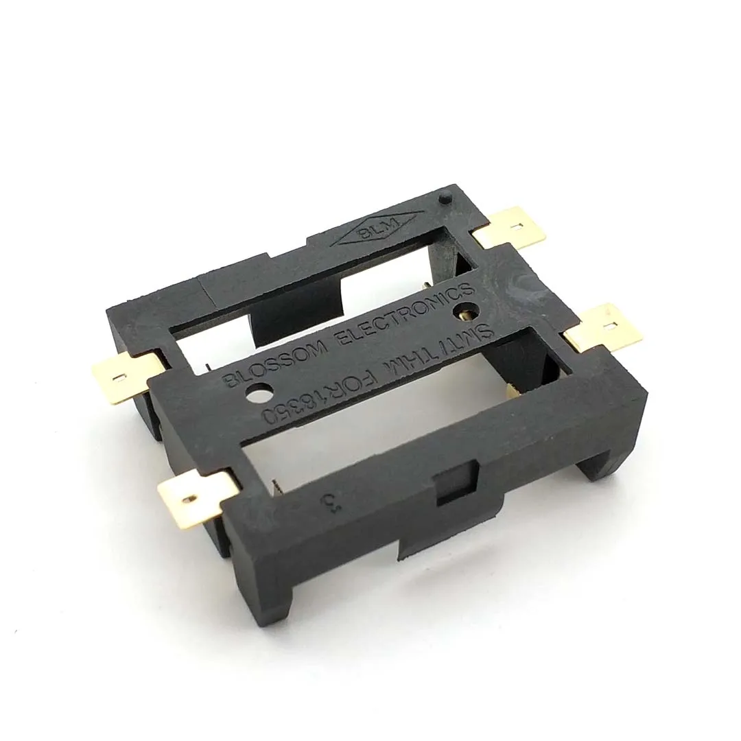 

2 x 18350 Smd Smt Batteries Holder Storage Box Case With Bronze Pins 2 Slots 2*18350 Rechargeable Battery Shell