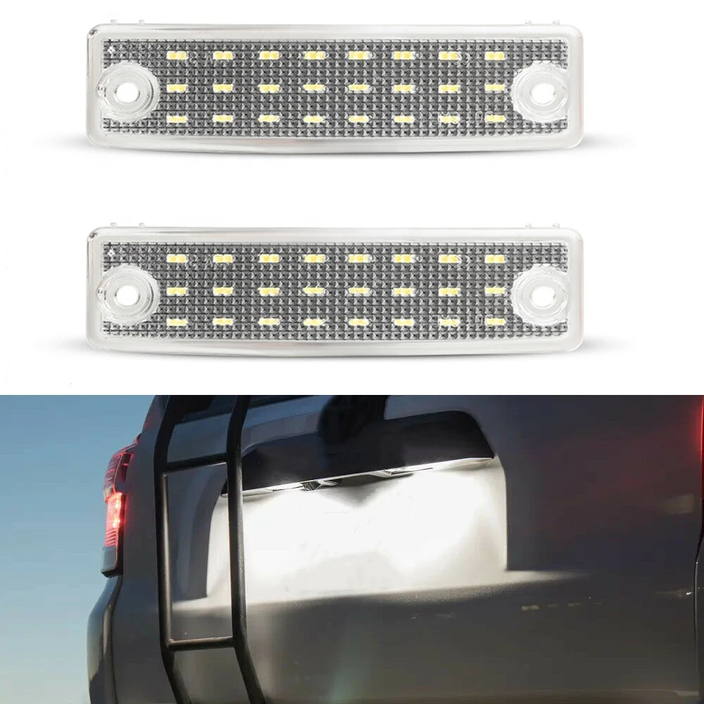 

2Pcs For Toyota 4 Runner 1996-2019 Sequoia 2008-2019 Car Vehicle Super Bright White LED License Plate Lights Number Plate Lamp