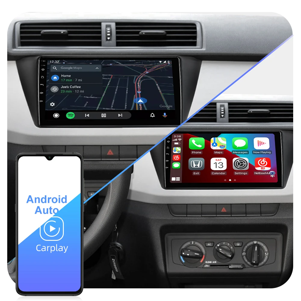 Автомагнитола ISUDAR T72 Android 10 для Skoda Fabia 2015 2016 2017 2018 2019 GPS CANBUS стерео с экраном 4G Bluetooth 8