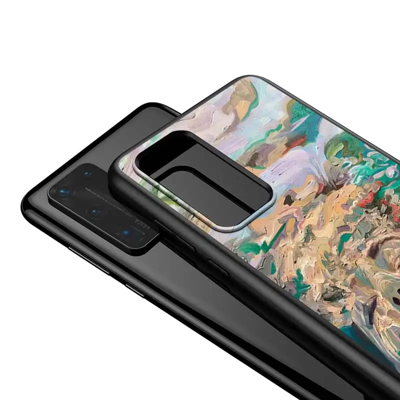 

For Huawei P40 P30 P20 Pro Lite E Plus 5G Bright Black Cover Abstract Art Underwater For Huawei P10 P9 P8 Lite Phone Case