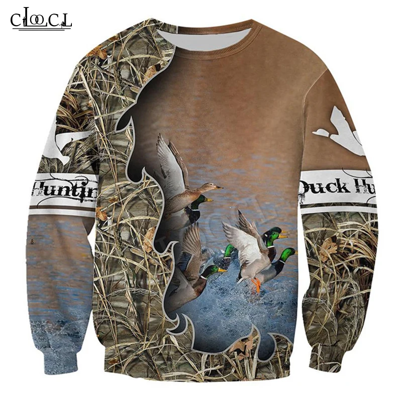

HX Newest Popular Duck Hunting 3D Print Men Women Hoodies Sweatshirt Harajuku Fashion Autumn Casual Tracksuit Drop Shipping