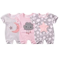 baby short sleeved jumpsuit baby summer pajamas cloud five star infant newborn summer clothes