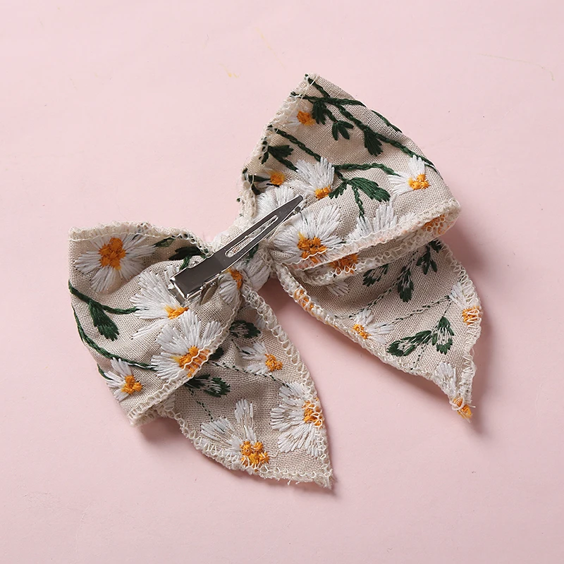 2 шт. детские заколки для волос из хлопка и льна | Мать ребенок