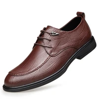 luxury genuine leather mens dress shoes brown black lace up casual leather shoes soft bottom mens outdoor driving shoes