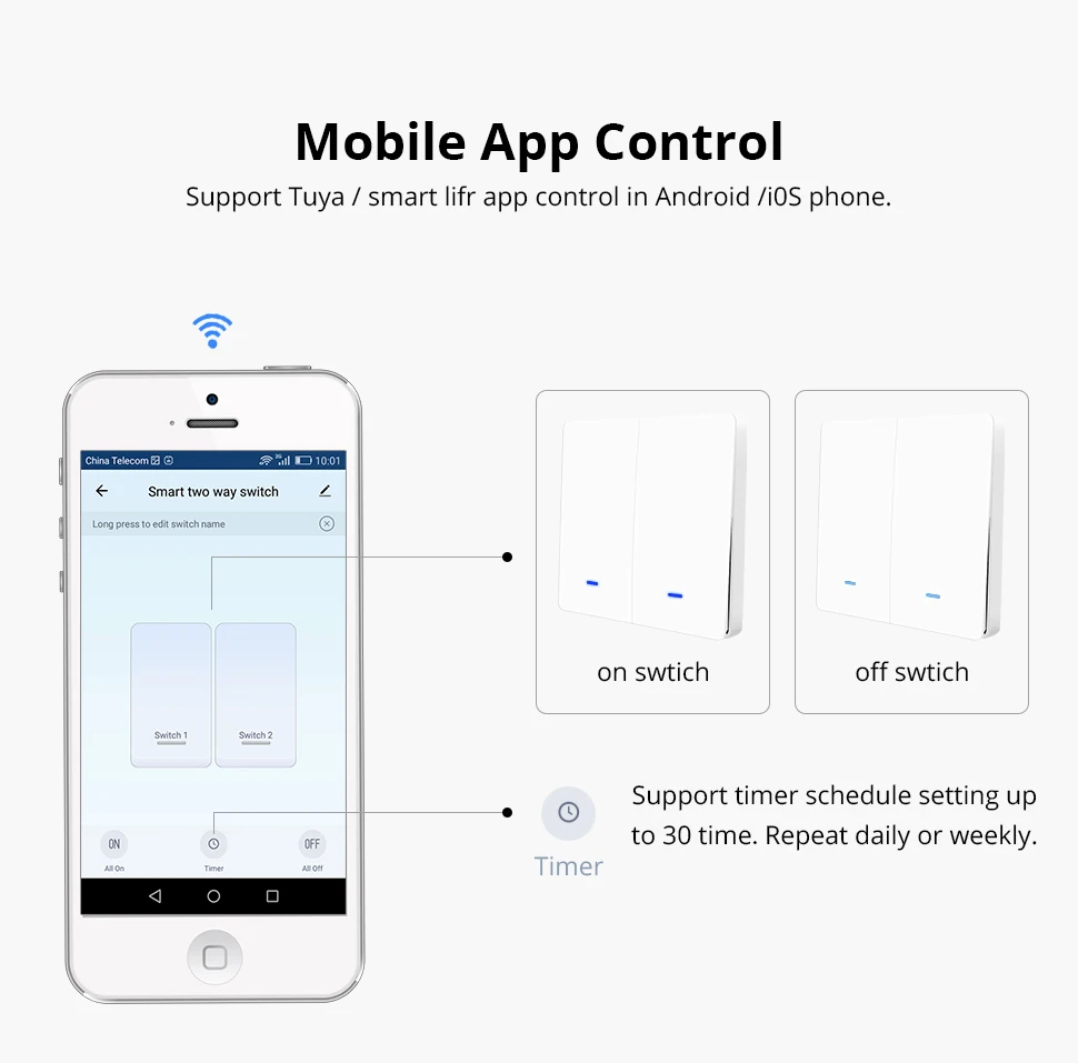 Cateyes ЕС 2 банды настенный выключатель Smart ZigBee 3,0 tuya ворота способ нулевой линии противопожарная проводка светильник дистанционного Управление Беспроводной ключ настенный выключатель