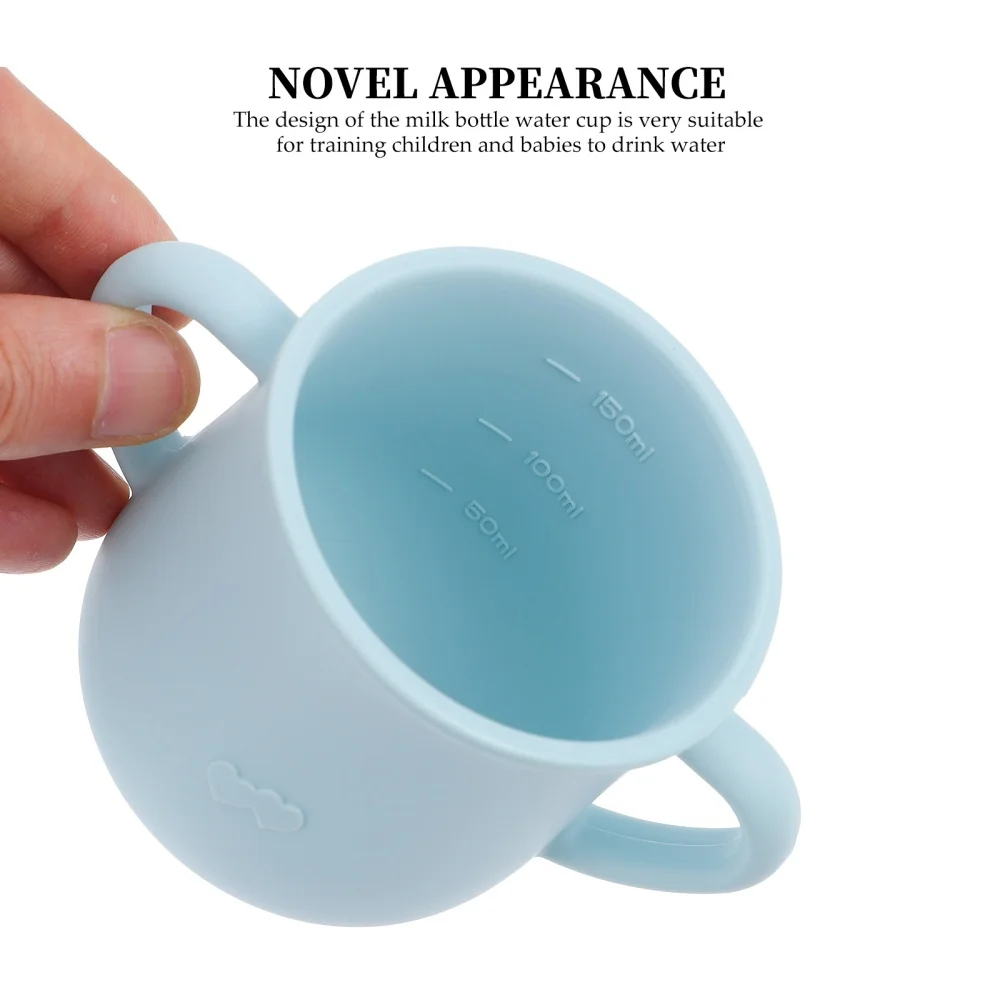 

2pcs Silicone Sippy Cups with Straw Baby Toddler Child Feeding with 2 Handles
