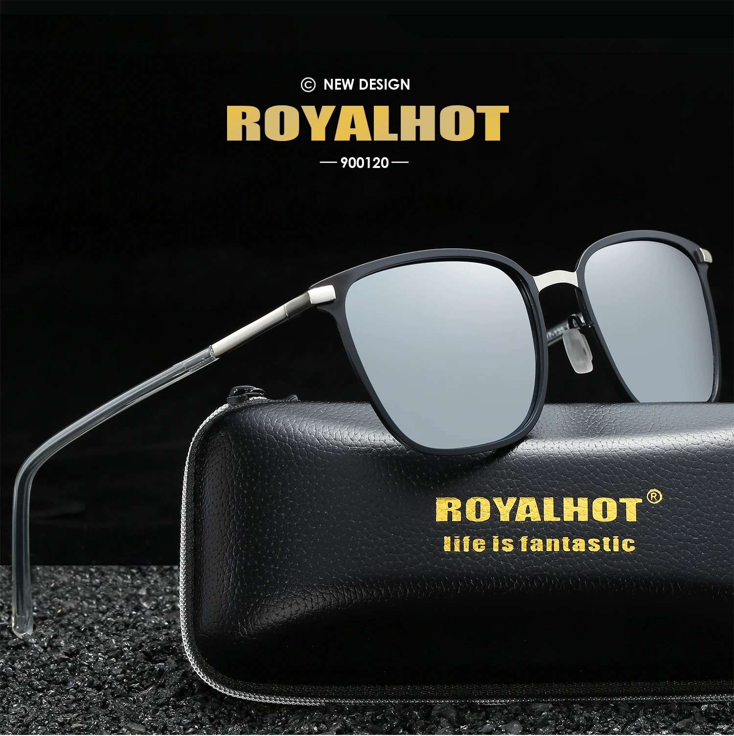 RoyalHot, мужские, женские, ретро, поляризационные, сплав, квадратная оправа, солнцезащитные очки, для вождения, солнцезащитные очки, оттенки, Oculos masculino, мужские, 900120