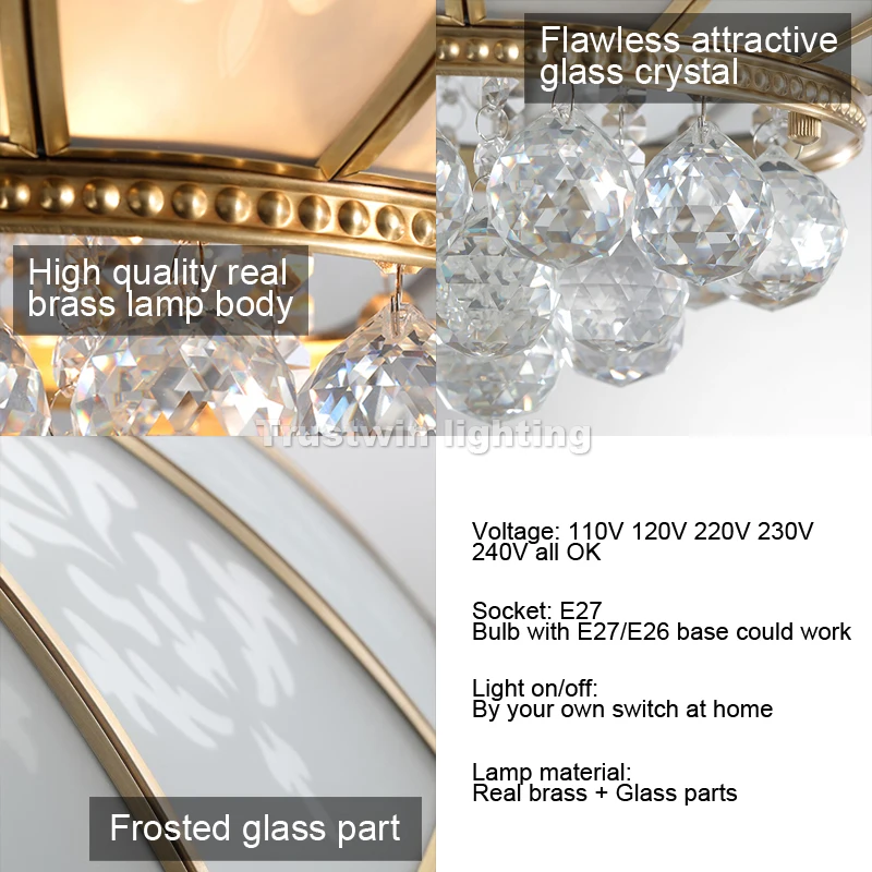 Американский Европейский корпус цветок формы стекла Хрустальный потолочный