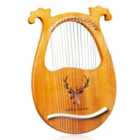 lyre harpgreek violin16 wooden string harp solid wood mahogany lyre harp with tuning wrench for music lovers beginners