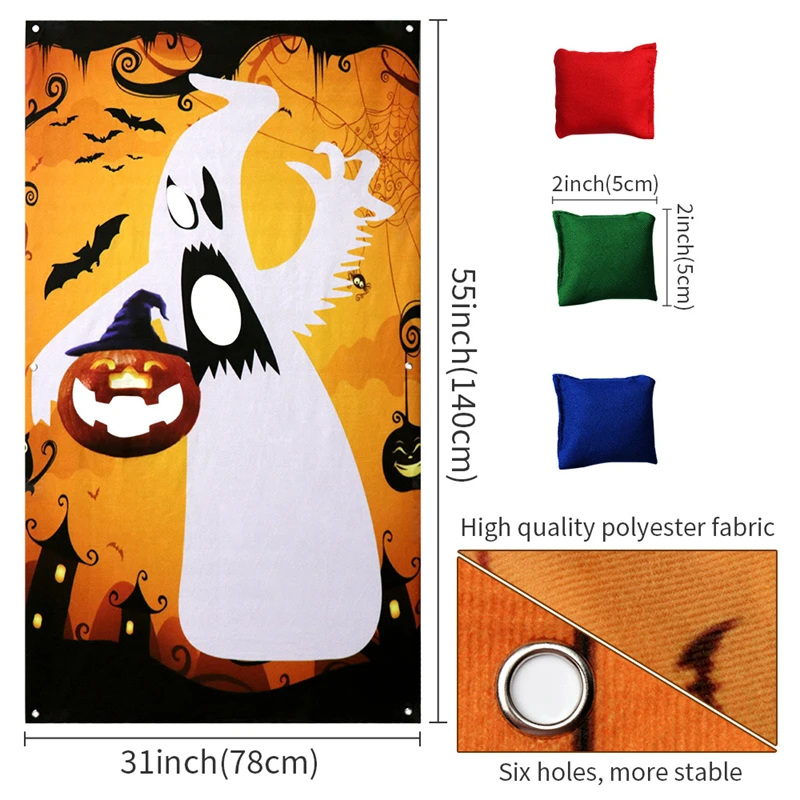 Тыква Хэллоуин Ghost Bean Bag Toss Games Fun Carnival Party Game для взрослых детей набор занятий в