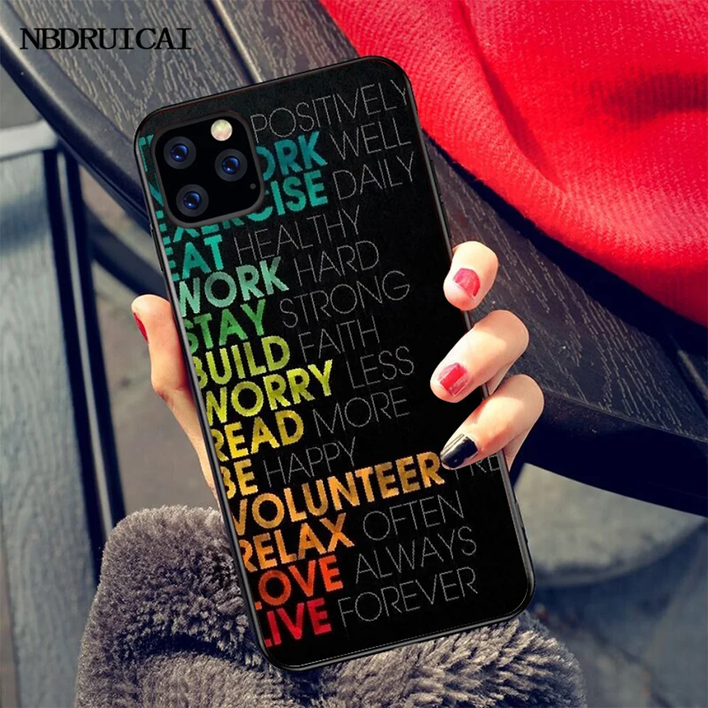 

NBDRUICAI Islam Motivational Posters Quotes Bling Cute Phone Case for iPhone 11 pro XS MAX 8 7 6 6S Plus X 5S SE XR case