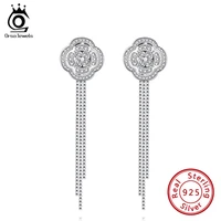 orsa jewels two kinds wearing 925 sterling silver tassel drop earrings for women 2020 new stud earring trendy jewelry ese336