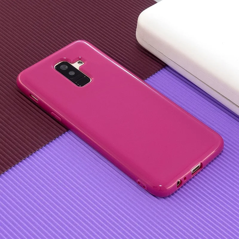 Блестящий цветной силиконовый гелевый Чехол для samsung J6 Plus Prime J610 2018 чехол Мягкий