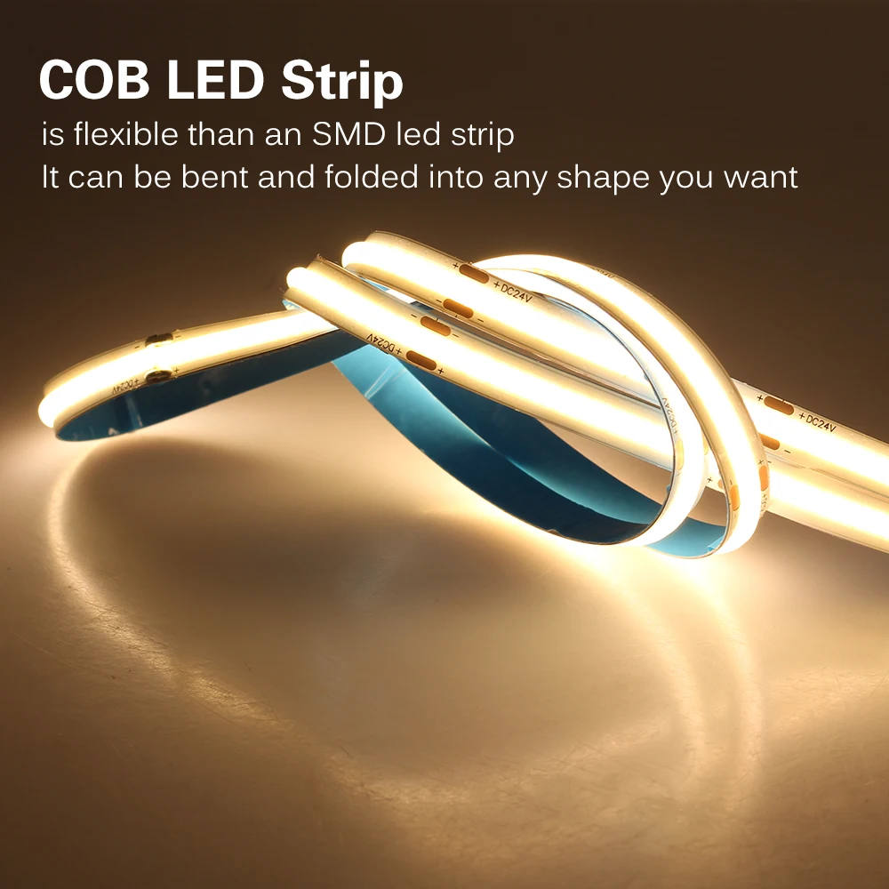 Комплект светодиодных лент с COB матрицей гибкая Беспроводная LED лампа