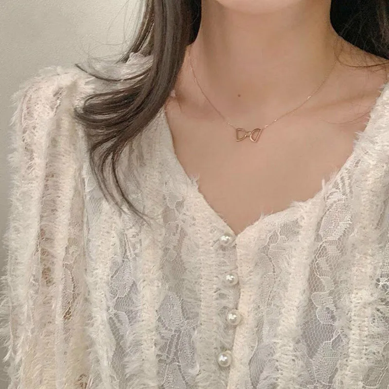 

V Neck Tassel Patchwork Lace Blouse Women V Neck Pullover Long Sleeve Blusas Spring 2021 New Loose Shirt Feminino