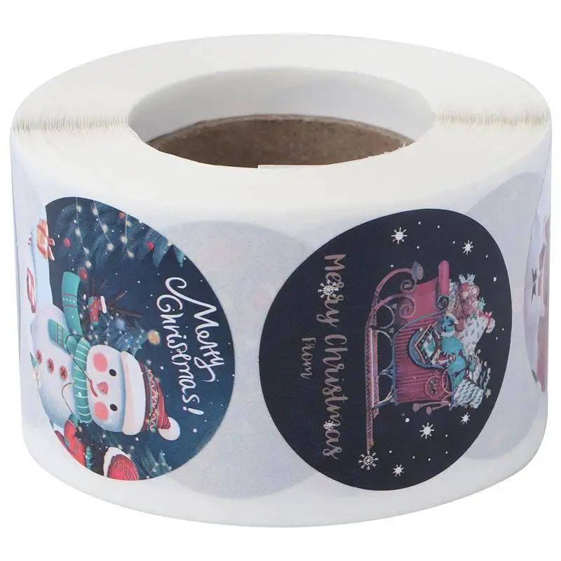 

1 Roll Christmas Gift Sticker Self-adhesive Package Sticker Envelope Seal Decal Christmas Label Gift Box Decoration Accessories