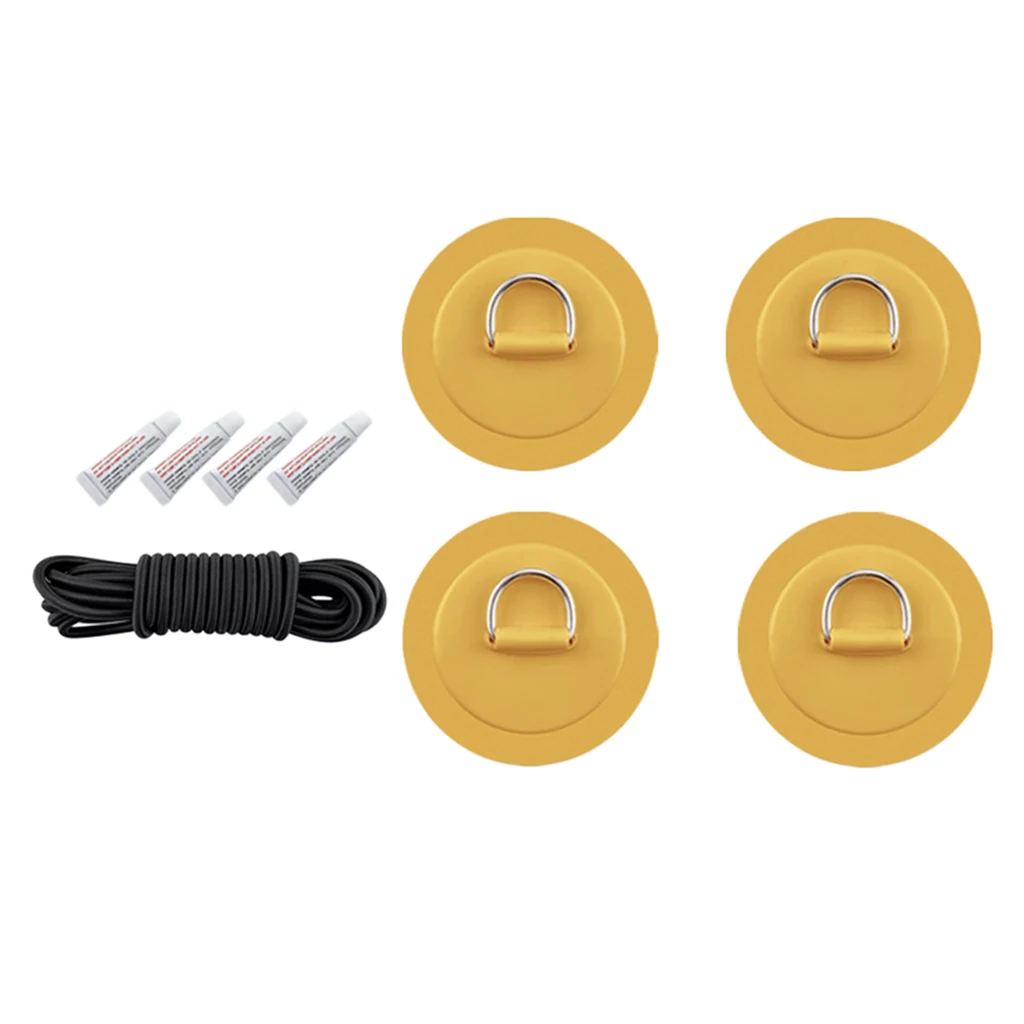 4 шт. из нержавеющей стали D Ring Pad Patch PVC Круглый кольцевой коврик для надувной лодки