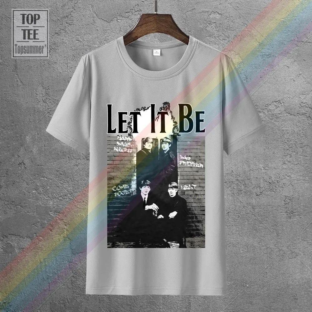 Футболки S Let It Be John Lennon футболка в стиле панк-рок хлопковые свитшоты хиппи и