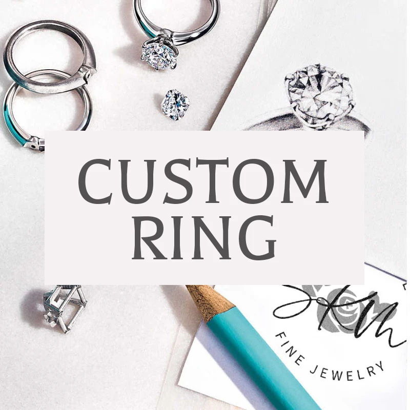 

SKM Customized Rings Gemstone 14k 18k rose gold Engagement rings designer Promise Luxury Fine Jewelry
