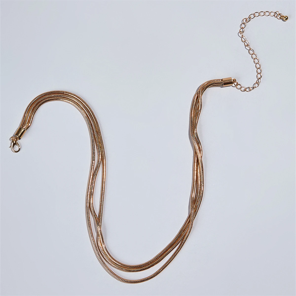 

Gold three-tier necklace necklaces for women Chains Necklaces Fashion Jewelry choker collares para mujer cadena