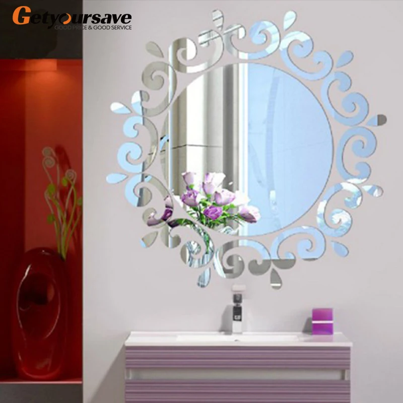 Горячее предложение акриловая наклейка для комнаты искусство сделай сам зеркало
