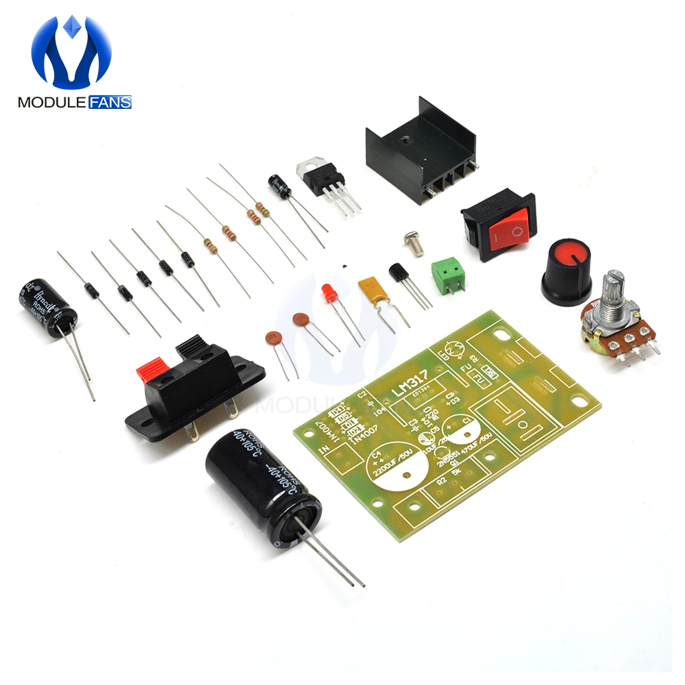 Понижающий модуль питания LM317 регулируемый регулятор напряжения сбрасываемый