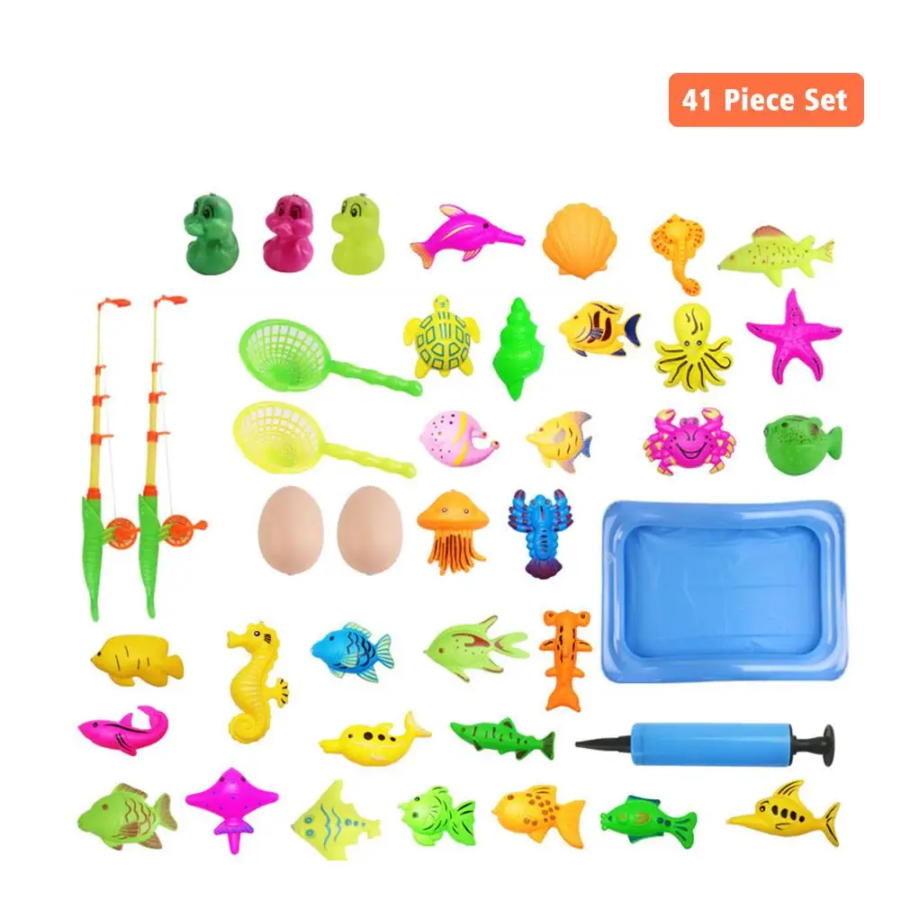 

Children's Indoor Fishing Educational Toys Parent-child Outdoor Beach Fishing Toys Baby Bathing Cartoon Animals