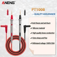 aneng pt1008 20a 1000v silicon rubber wire retardant gilded sharp needle probe digital multimeter test