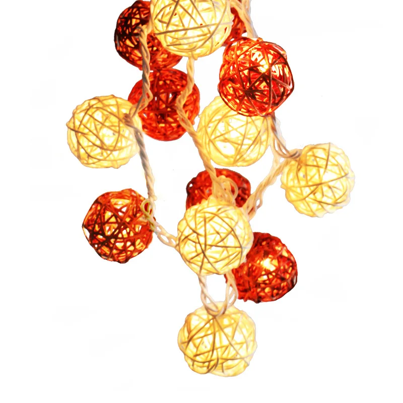 20/38 шт. светодиодные гирлянды из ротанга|ball led|garland lightrattan ball led |