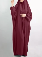 full cover muslim long khimar women hijab dress prayer garment hooded djellaba jilbab abaya ramadan gown islamic clothing niqab