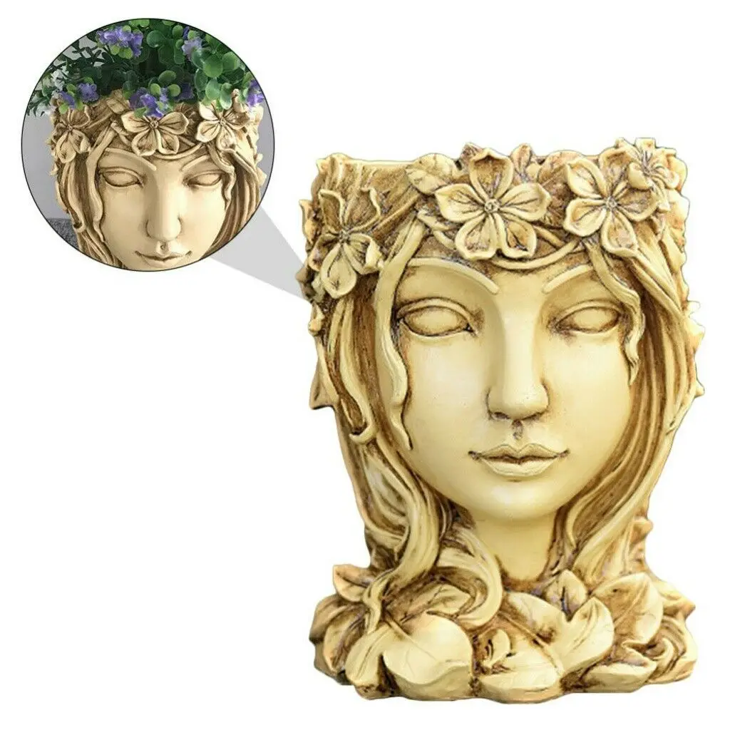 

Girl Shape Planter Girl Flowerpot Succulent Flower Pot Garden Planter Decor D1