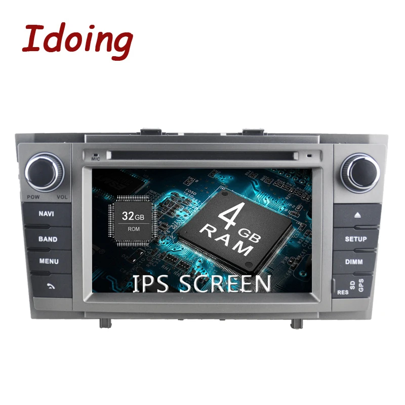 Рулевое колесо Idoing на Android 4 Гб + 32 ГБ 8 ядер 7 дюймов 2Din IPS экран для Toyota Avensis 2007 2014