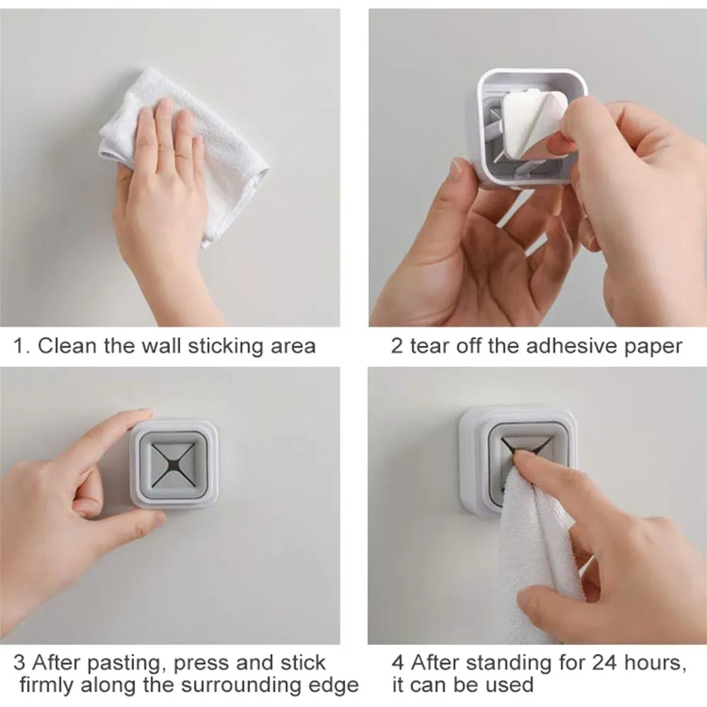 

1PC Towel Plug Holder Punch Free Self Adhesive Wall Mount Hand Towel Rack for Bathroom Toilet Kitchen Shower Laundry
